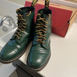 Doc Martens Green 1460 Boots Size 10