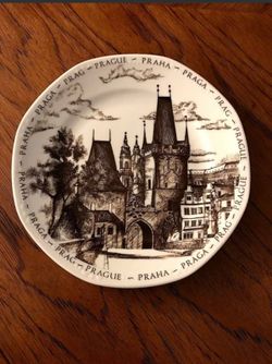 Vintage Prague Collector’s Plate from Czechoslovakia