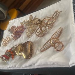Gold Tone, Hair Clips