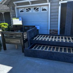 Bed or Beds with Vanity and Chair