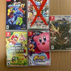 Empty Nintendo switch game boxes
