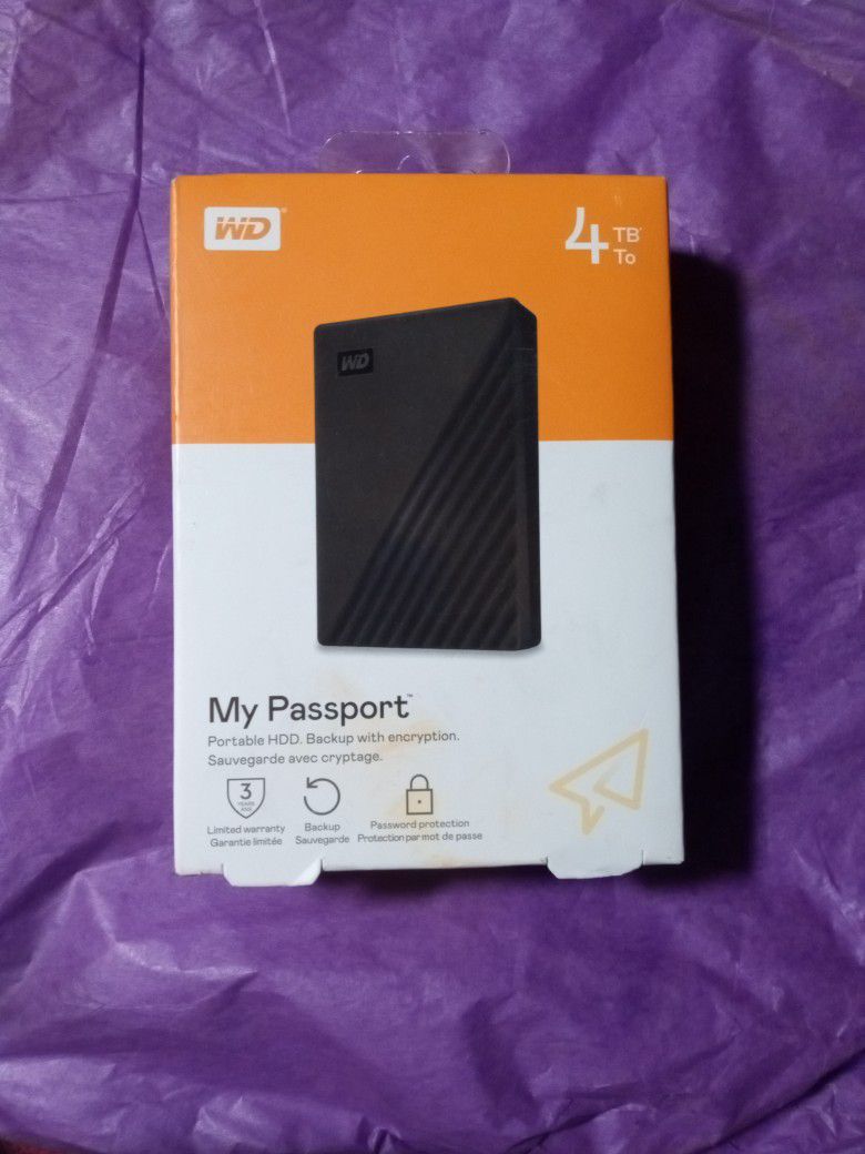 4tb My Passport Portable HDD Hard Drive