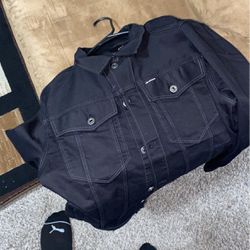 G Star Black Denim Jacket 