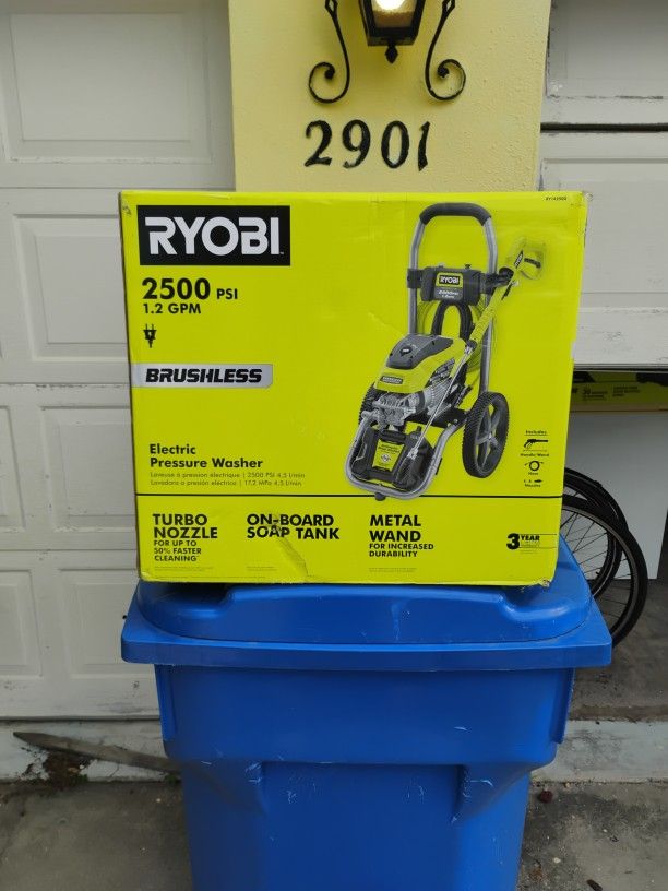 Ryobi 2500 PSI 1.2 GPM brushless electric pressure washer