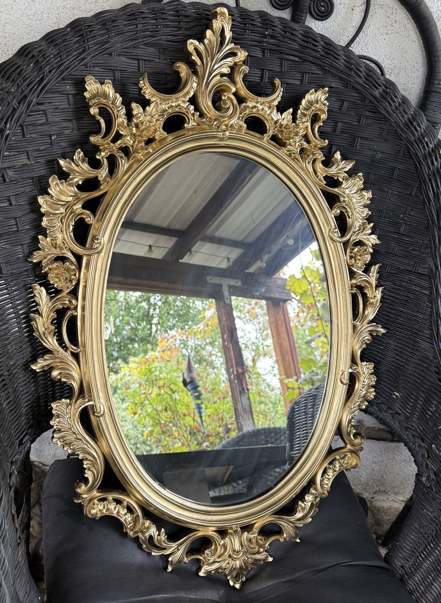 Vintage Dart Ind Ornate Gold Mirror