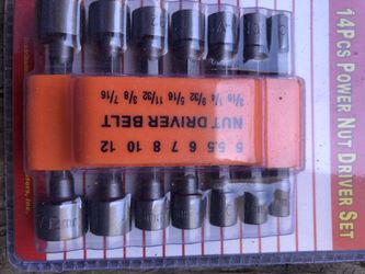Power nut driver set