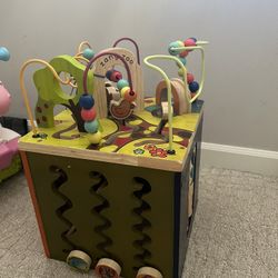Wooden Activity Puzzle Toy For Toddlers