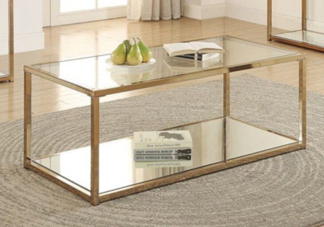 Gold Mirrored Coffee Table 