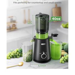 Slow Juicer Big Mouth Black