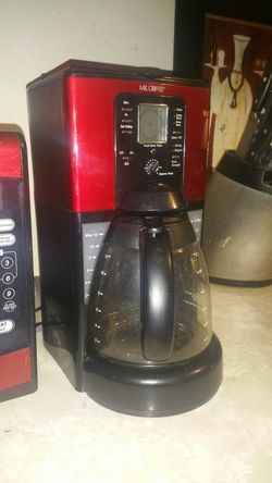 Mr. Coffee coffee maker. Red