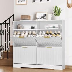 Chic Flip-Down Shoe Cabinet with Display Shelf (We Have 4 Available  - Price is Per)
