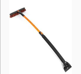 BIRDROCK HOME 50 Extendable Snow Brush with Ice Scraper for Car  11 Wide Bristle Brush $15