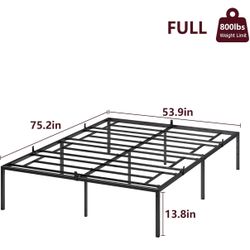 New IDEALHOUSE Full Size Metal Bed Frame, Heavy Duty, Russell/Boulder Area