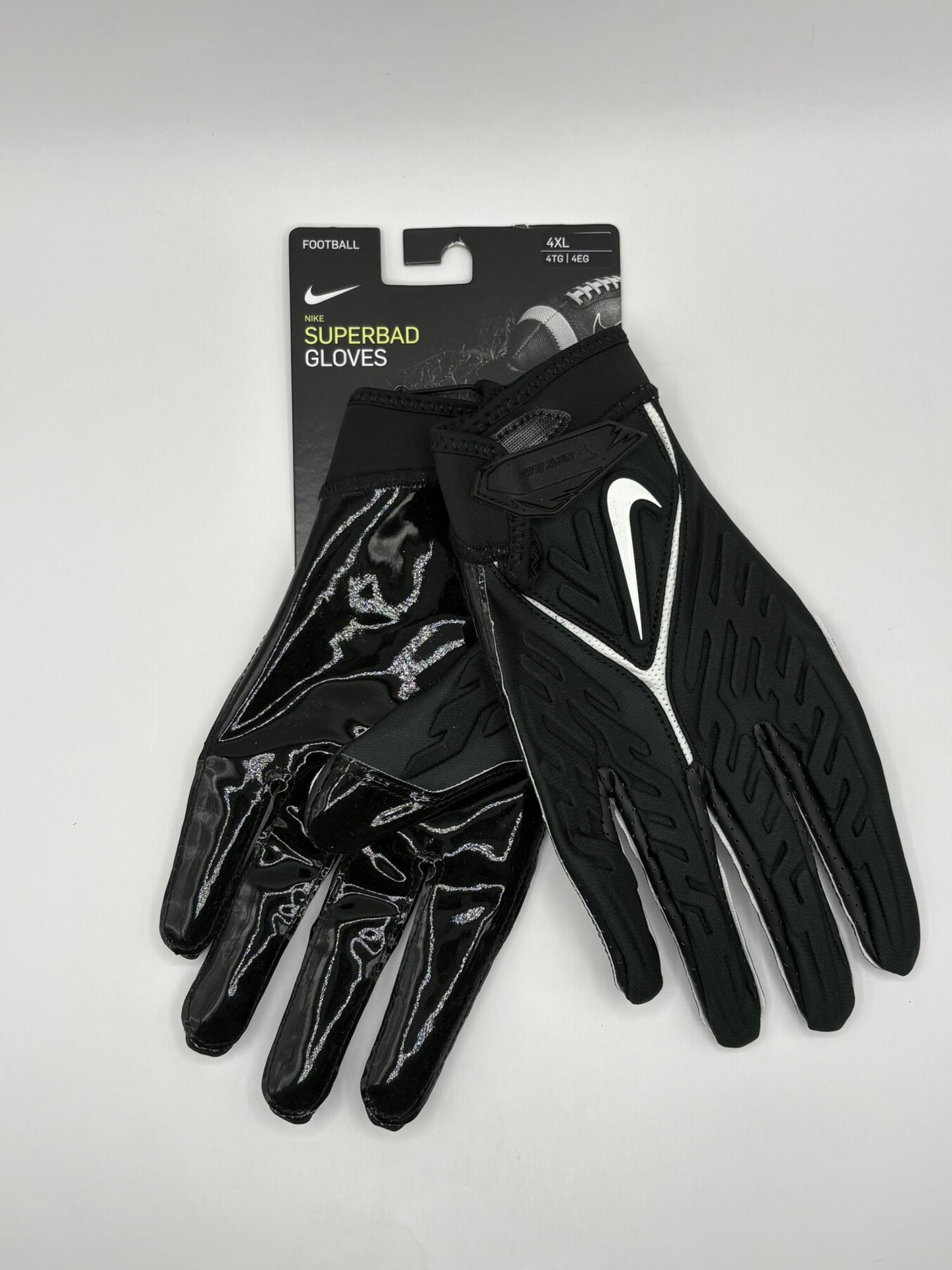 New Nike Superbad Padded Football Gloves Black Men's Size 4XL