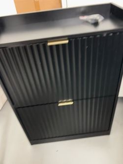 New- Black Cabinet with Gold Handle $$35