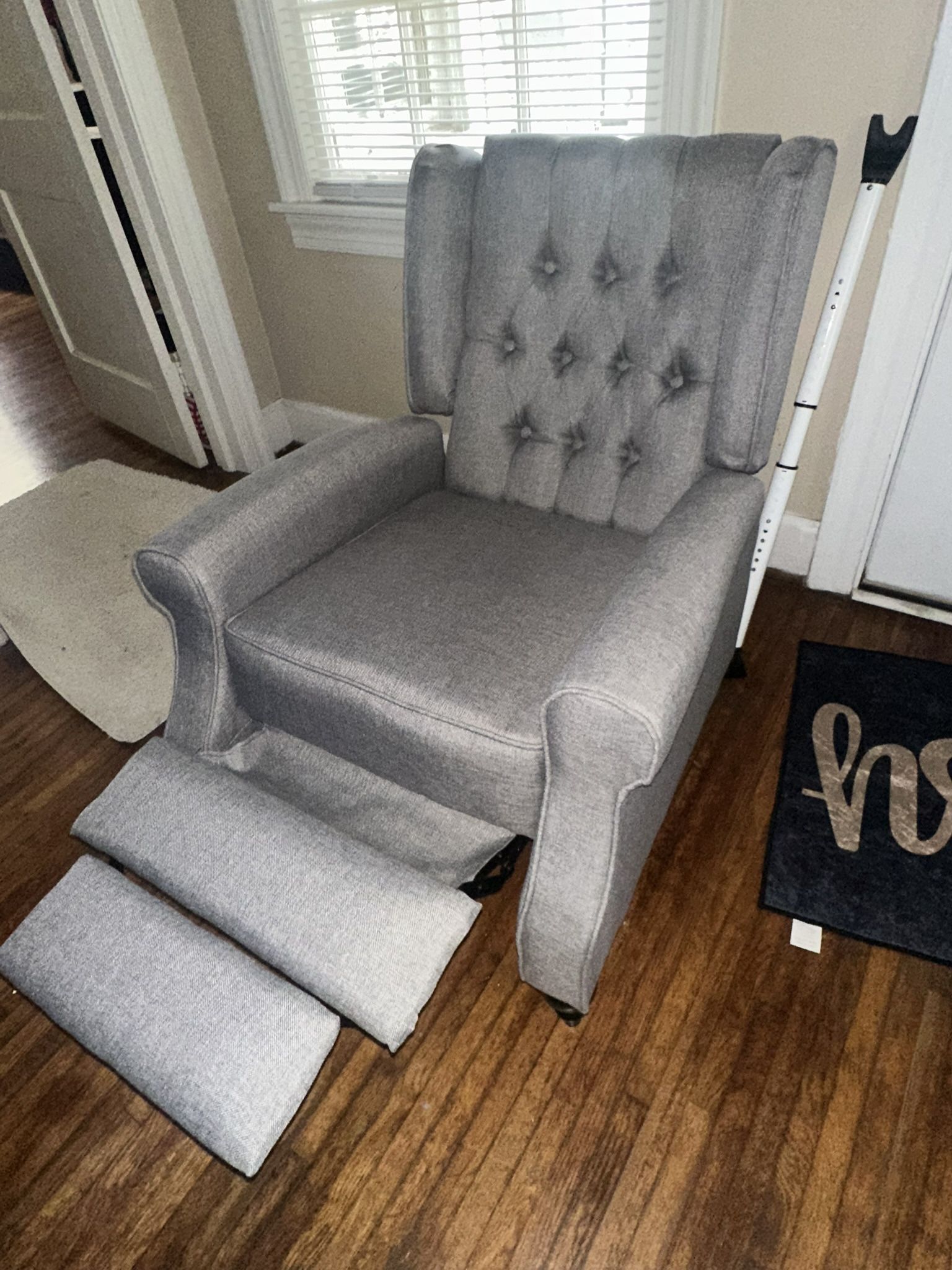 Gray Manual Recliner Chair