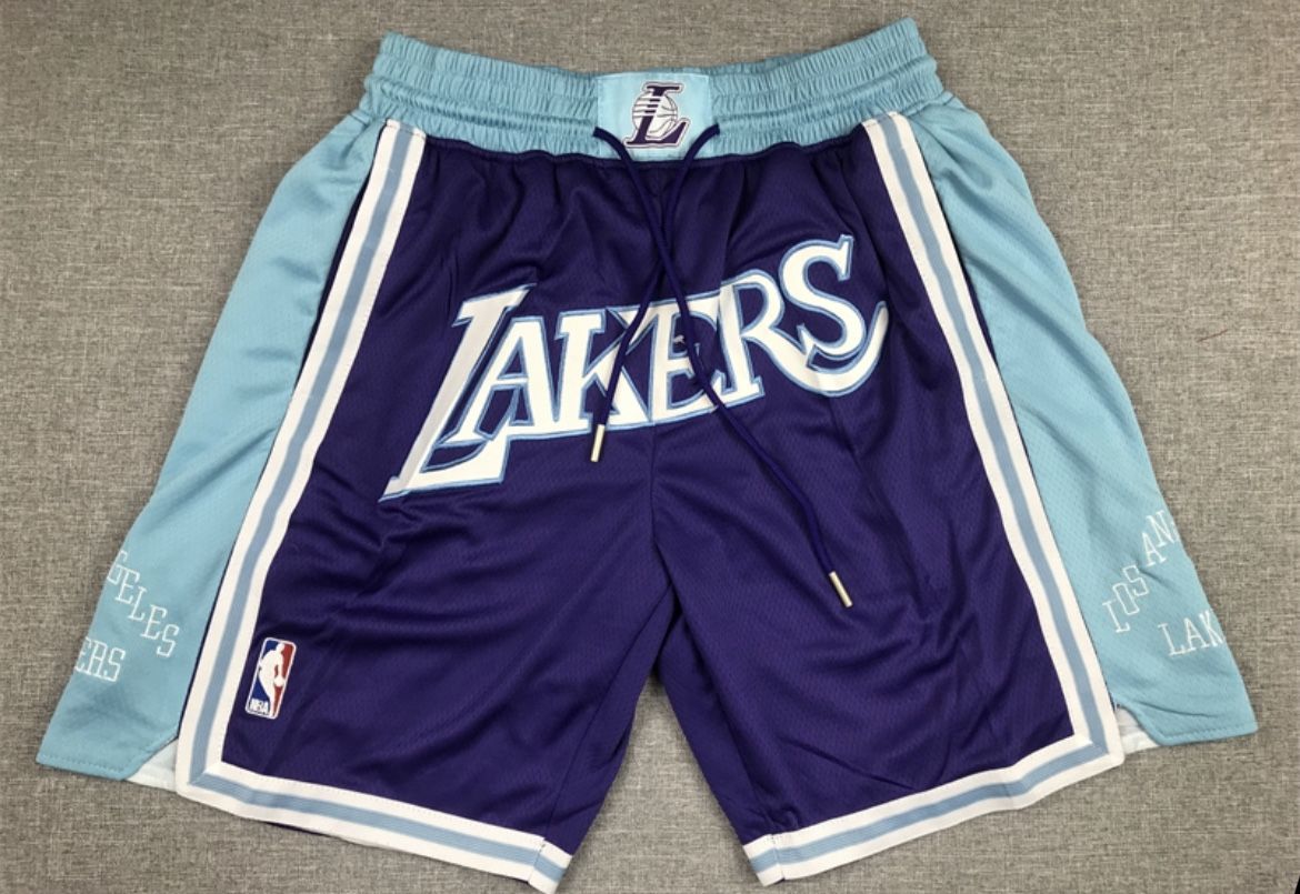 Lakers shorts hotsell just don replica