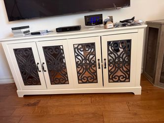 Mirrored Cabinet Sideboard  Credenza TV Stand