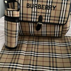 Burberry Vintage Check Nylon Baby Diaper Bag
