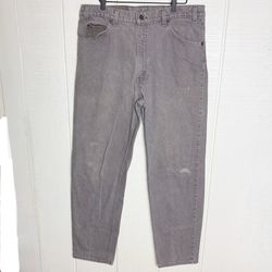 Vintage Levi’s 550 Relaxed Fit Men’s Jeans 38x32 Dark Gray Orange Tab Denim