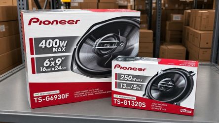 Pioneer Car Speakers 2 Sets 5.25" 2-Way & 6x9" 3-Way Coaxial Speaker System 650 Watt Package TS-G1320S TS-G6930F Bundle
