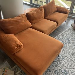 Used Orange Couch 