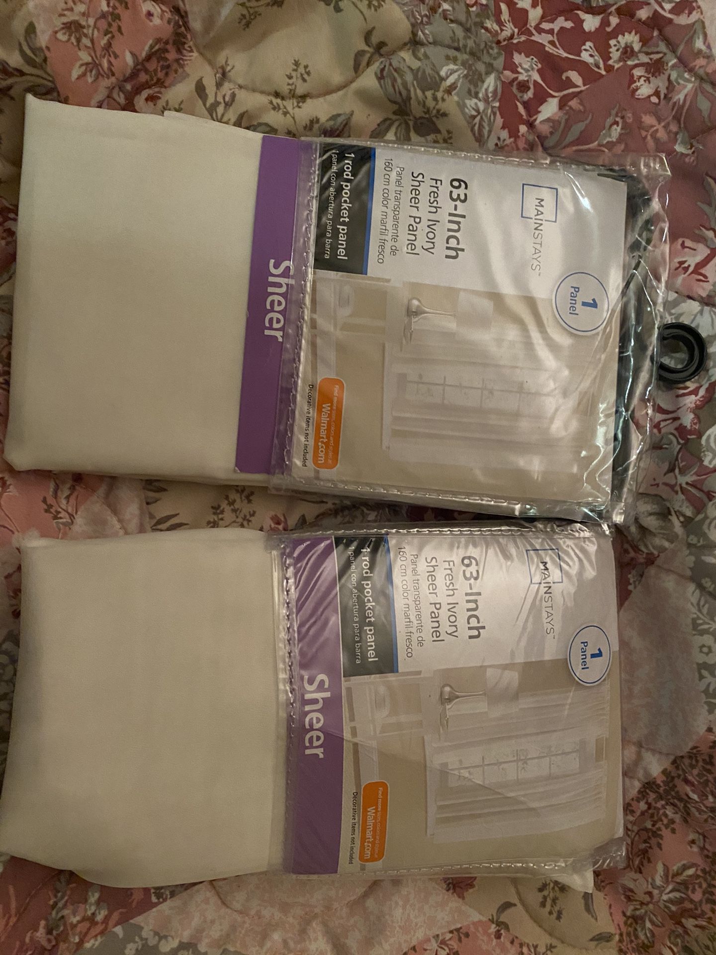 Brand New ivory sheer curtains for windows