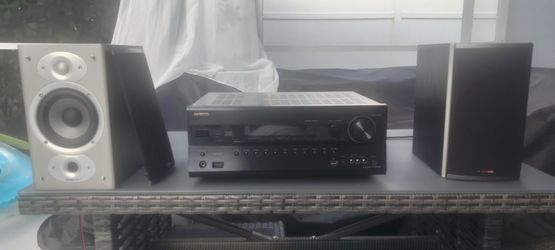 ONKYO TX-NR708 RECIEVER WITH POLK AUDIO SPEAKERS