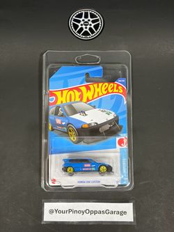 Hot Wheels - HW J-Imports #10/10 - Blue / White Honda Civic Custom (HHF51)
