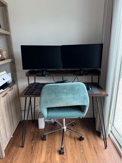 Computer desk and chair