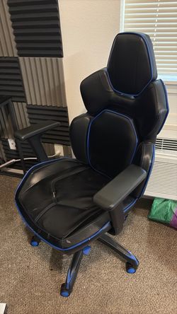 Black and Blue Gaming Chair