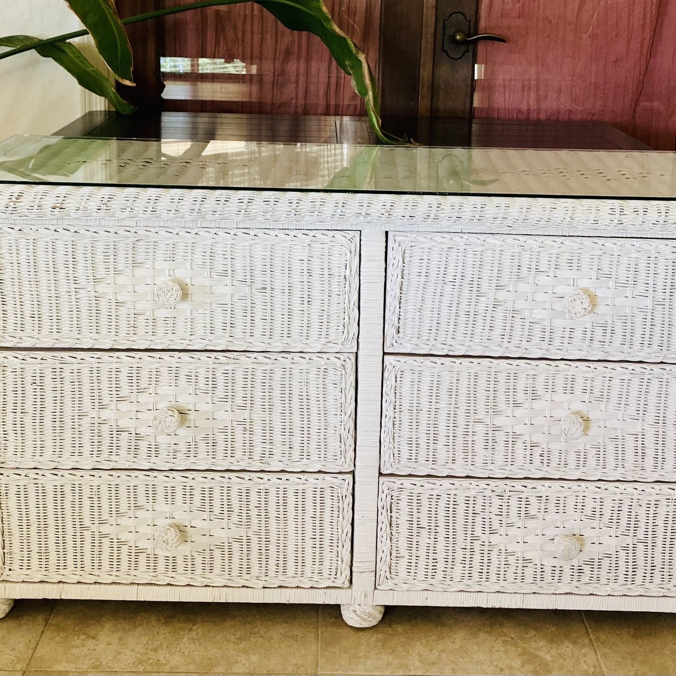 white wicker 6 drawer dresser Patty Rattan / 82.7 lbs. Home Decorators Collection Marsden Mid-Century