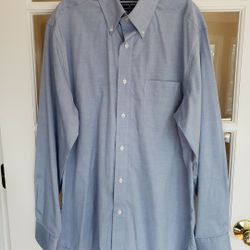 Saddlebred Light Blue Wrinkle Free Dress Shirt Size: 15.5 34/35