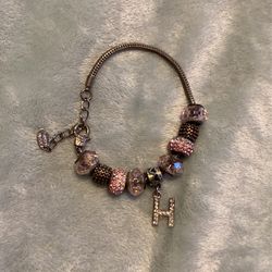  Bead Bracelet With H Initial 