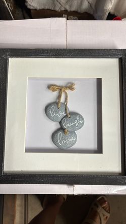 Live Laugh Love Stone Shadow Box Frame