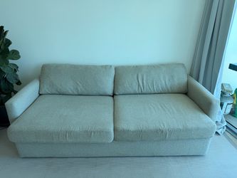 Modern 92” Light Beige Sofa – Excellent Condition