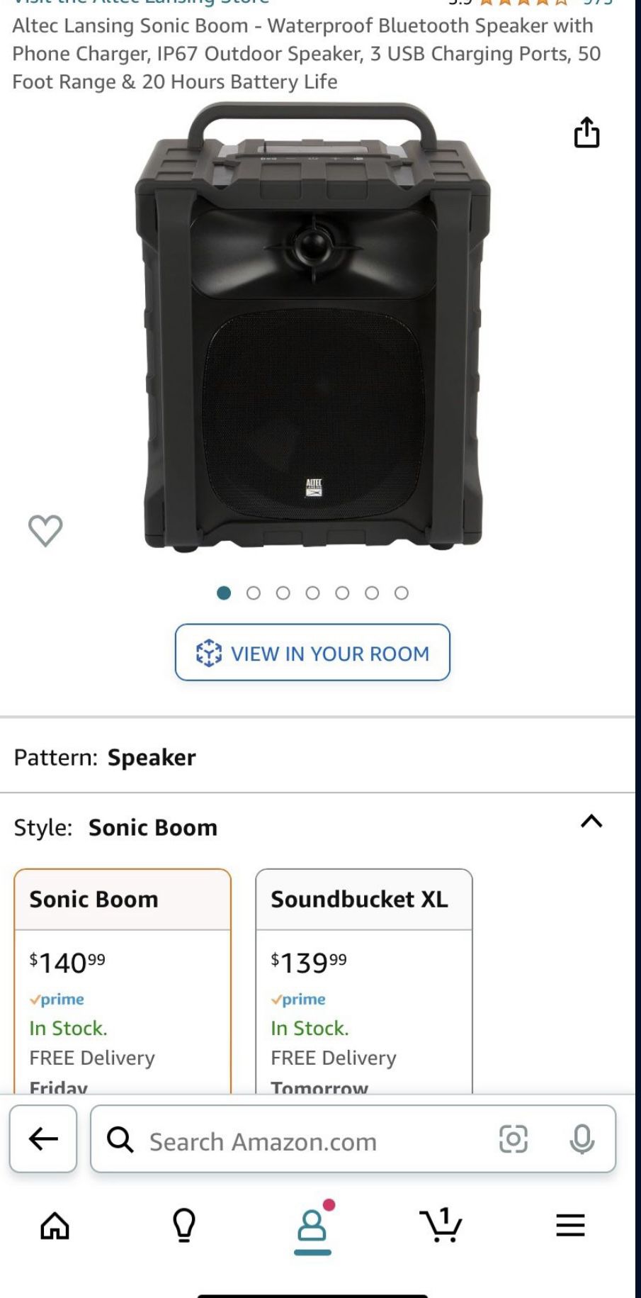 Altec Sonic Boom Speaker