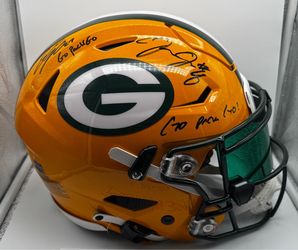 Josh Jacobs Eddie Lacy Signed Packers Authentic SpeedFlex 2 Auto 2 Inscr