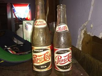Old Pepsi glass bottles