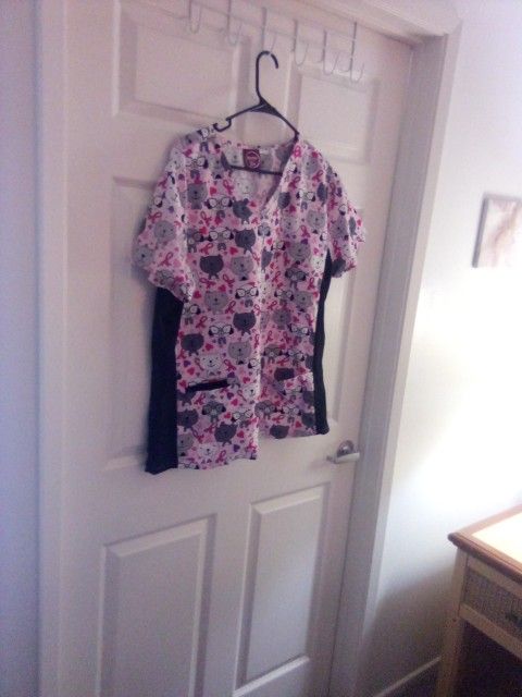 Pink And Black Scrub