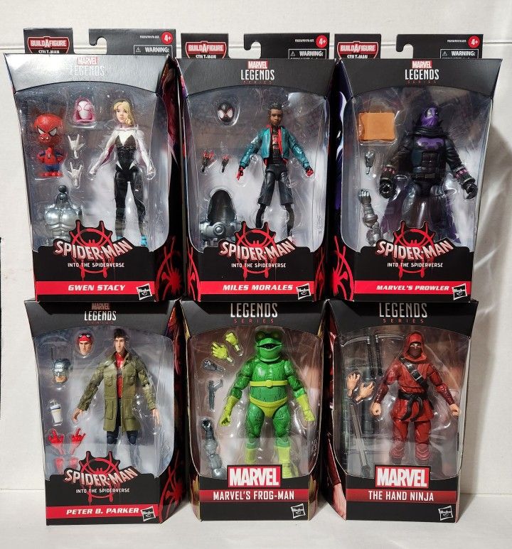 Marvel Legends Into The Spiderverse Stilt-Man BAF wave Complete