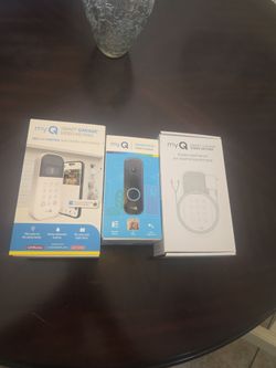 My q garage video keypad and video doorbell