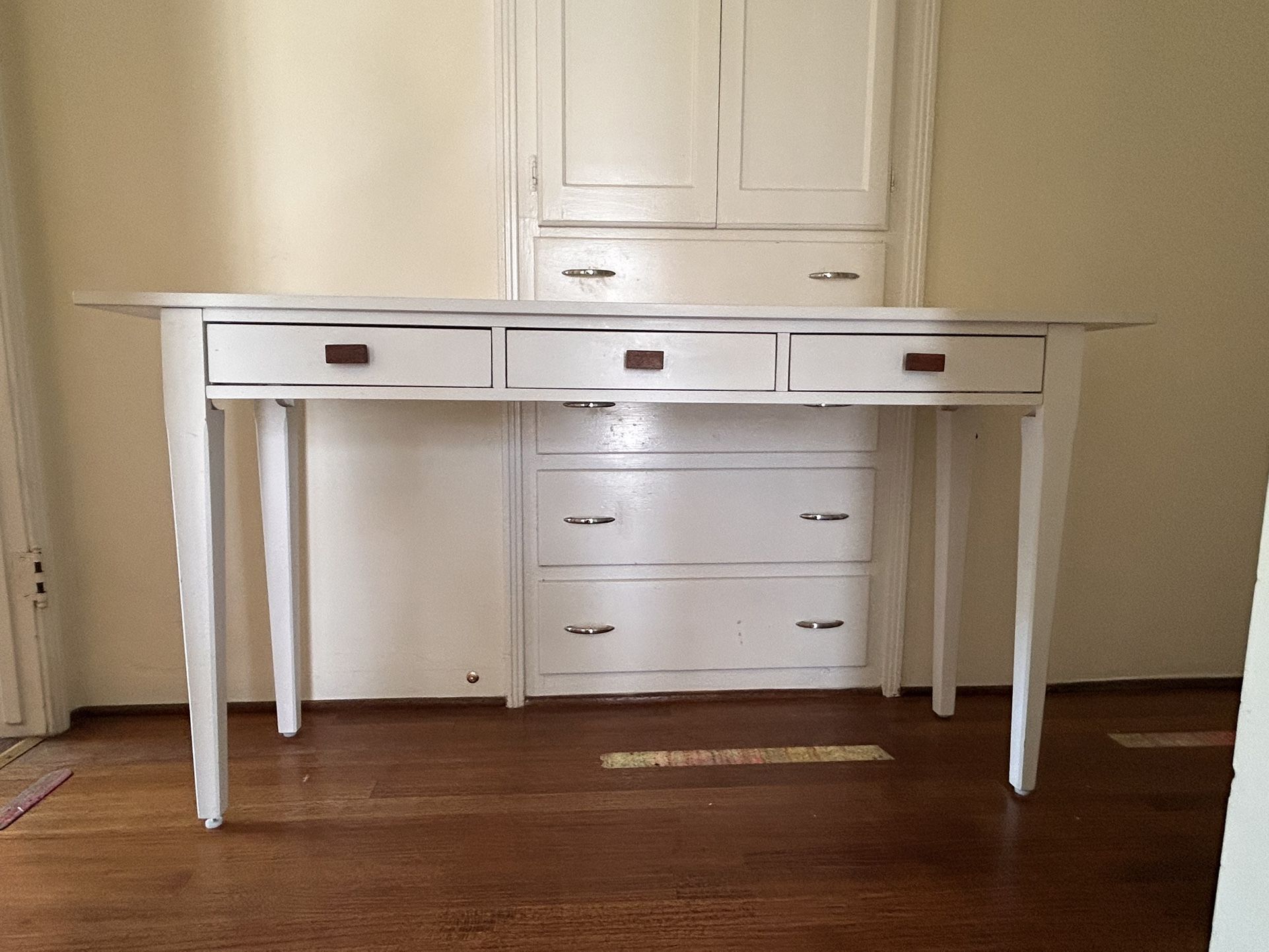 Huge Moving Sale This Weekend! White Console Table With Custom Handles