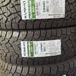 265/70/17 Kumho Tires All Terrain 