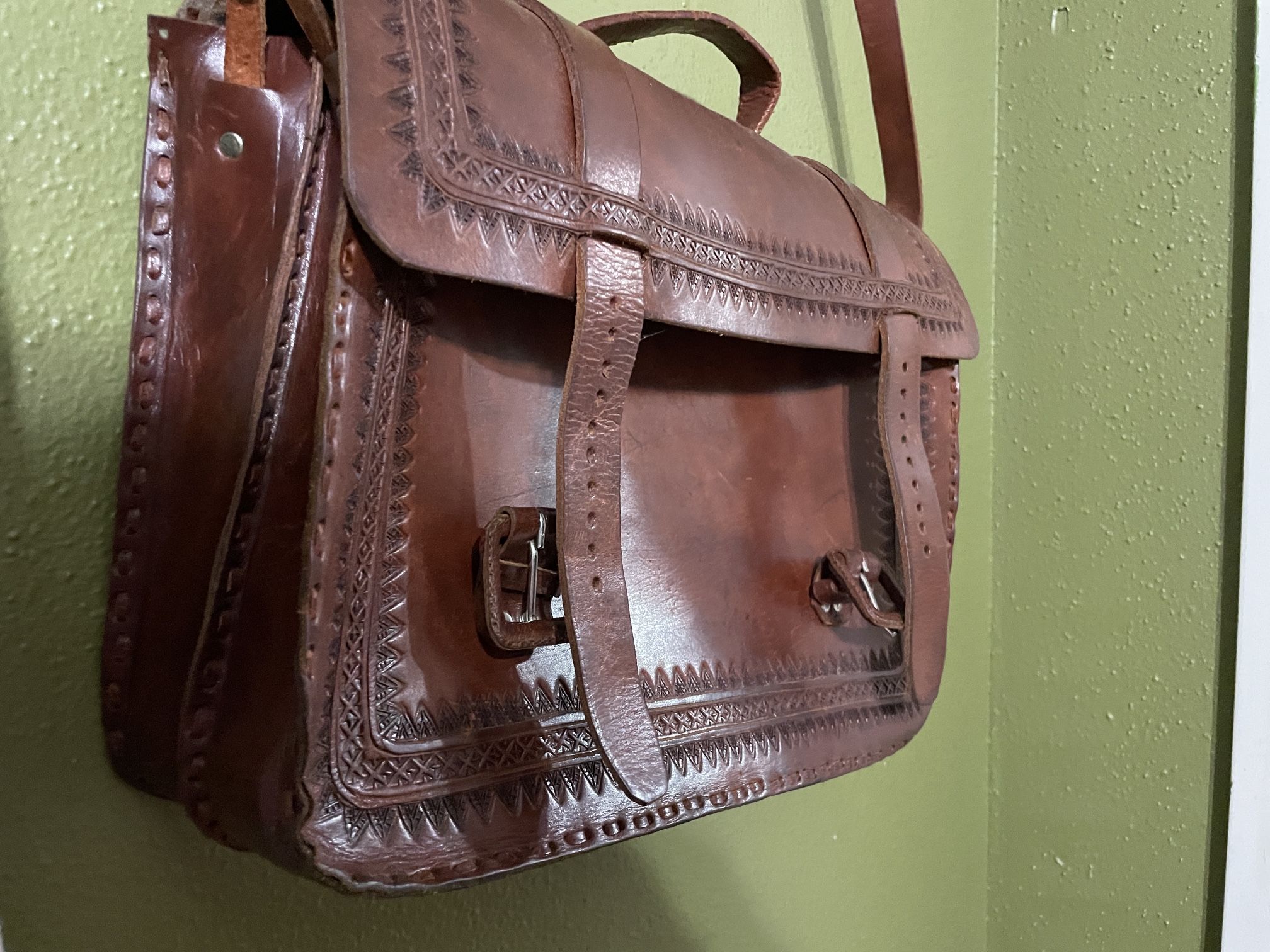 Leather Messenger Bag