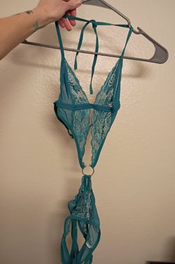 Teal Lace Lingerie Bodysuit