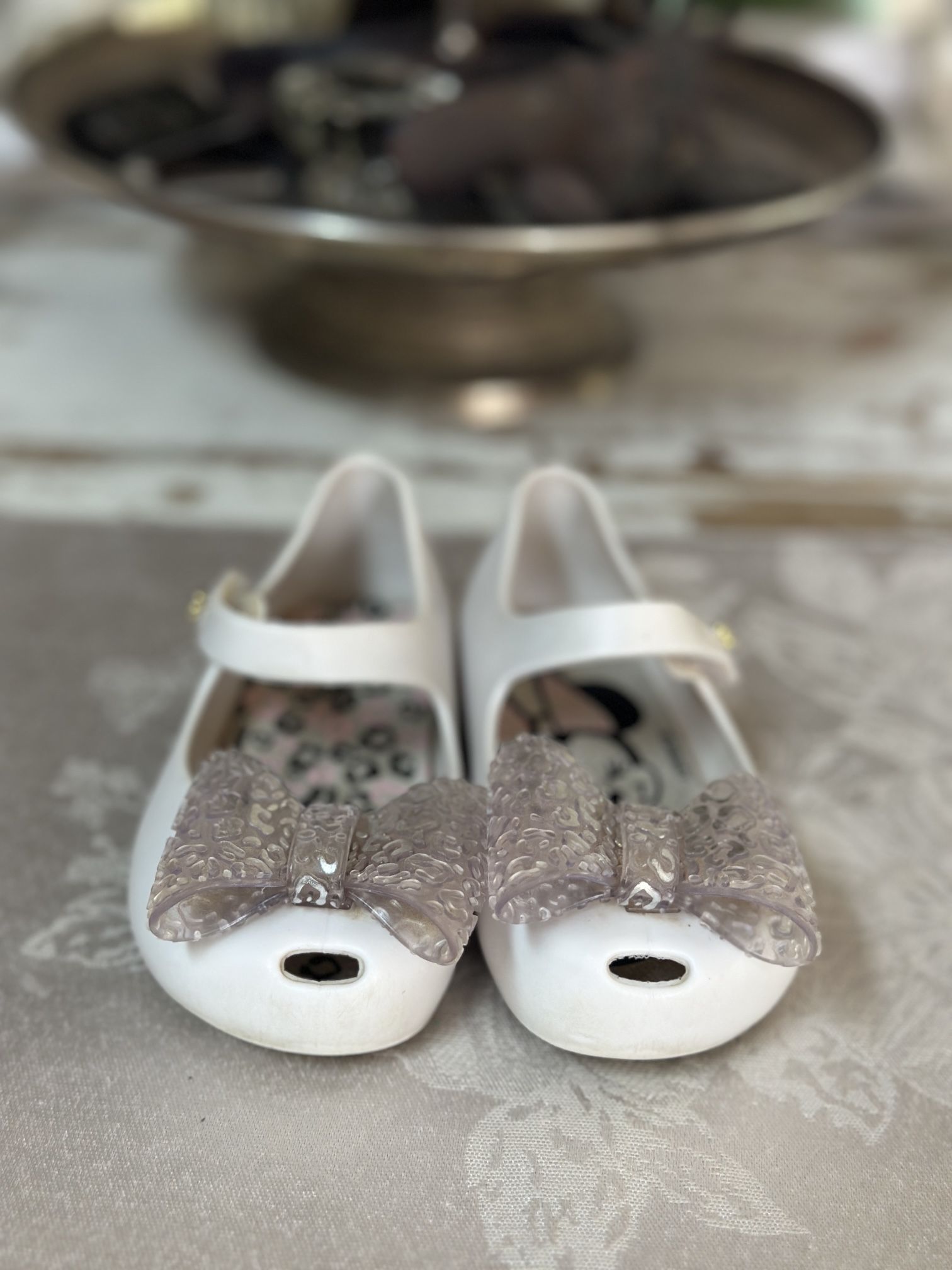 Mini Melissa Minnie White Shoes Size 7 Originally $54.00