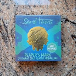 Sea Of Thieves 24 Karat Gold Plated Reaper's Mark Medallion