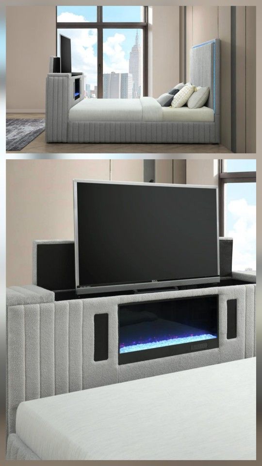 UPHOLSTERY PLATFORM BED NEW IN BOX