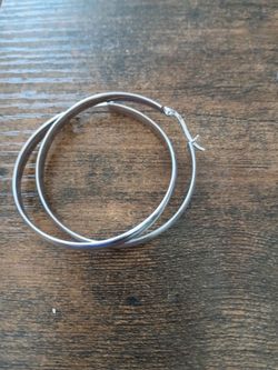 Silver Large Hoop Earrings